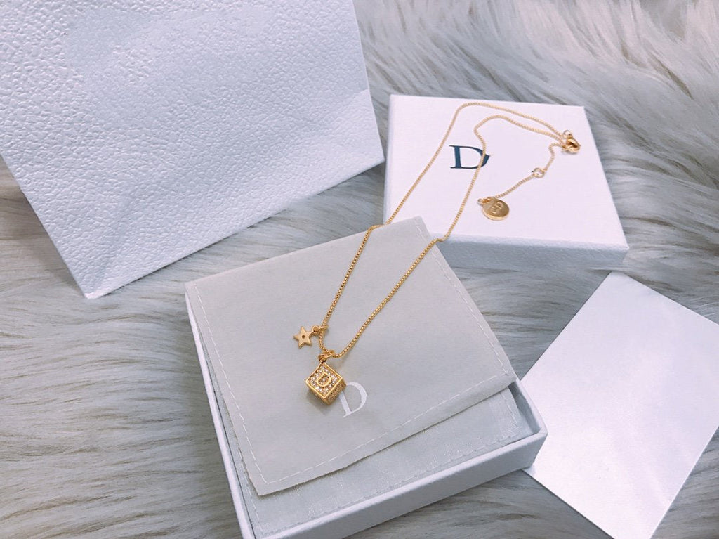 Dior CD Dice Necklace