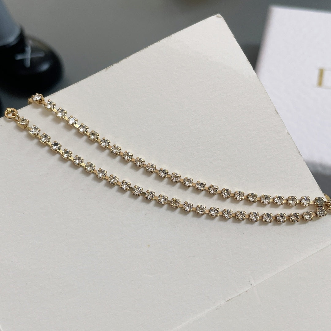 Dior CD Chain Cubic Zirconia Necklace