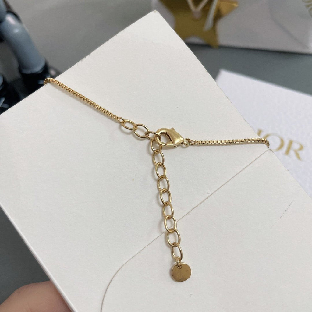 Dior CD Chain Cubic Zirconia Necklace