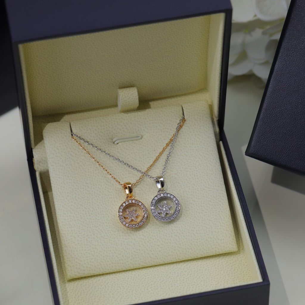 Chopard Happy Heart Pendant Cubic Zirconia Silver Necklace