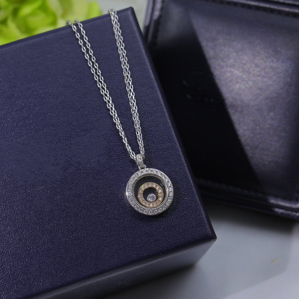 Chopard Happy Heart Cubic Zirconia Silver Necklace