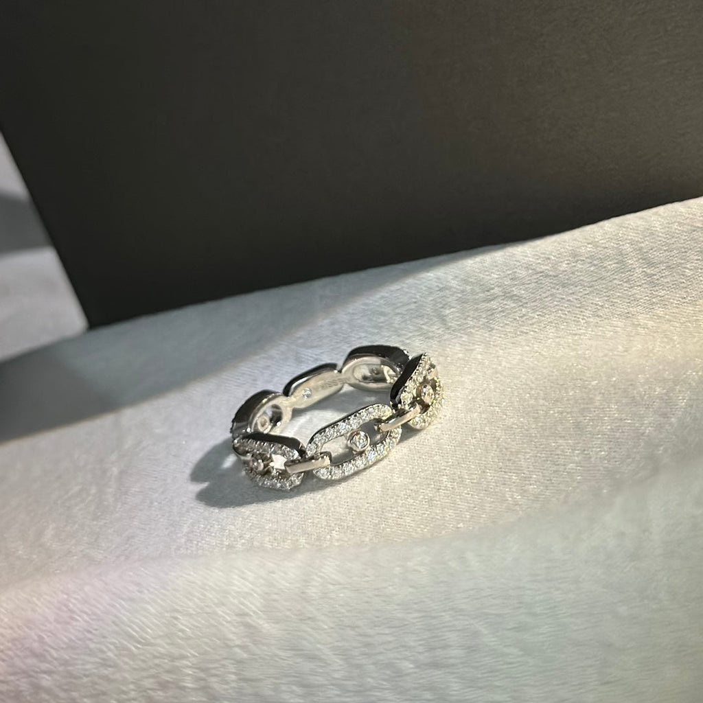 Messika Move Uno Ring Paved Silver Cubic Zirconia