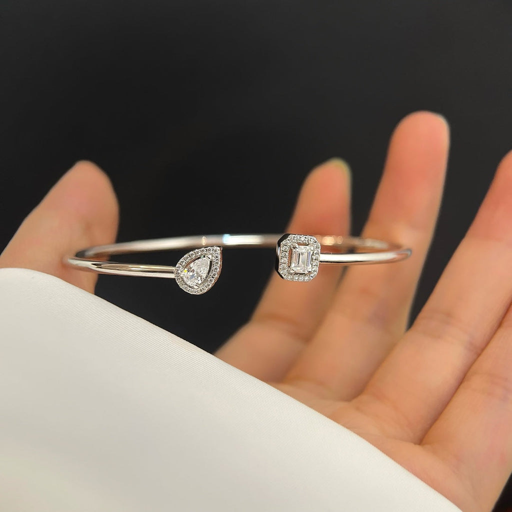 Messika Jonc Flex My Twin Toi & Moi Silver Cubic Zirconia Bracelet