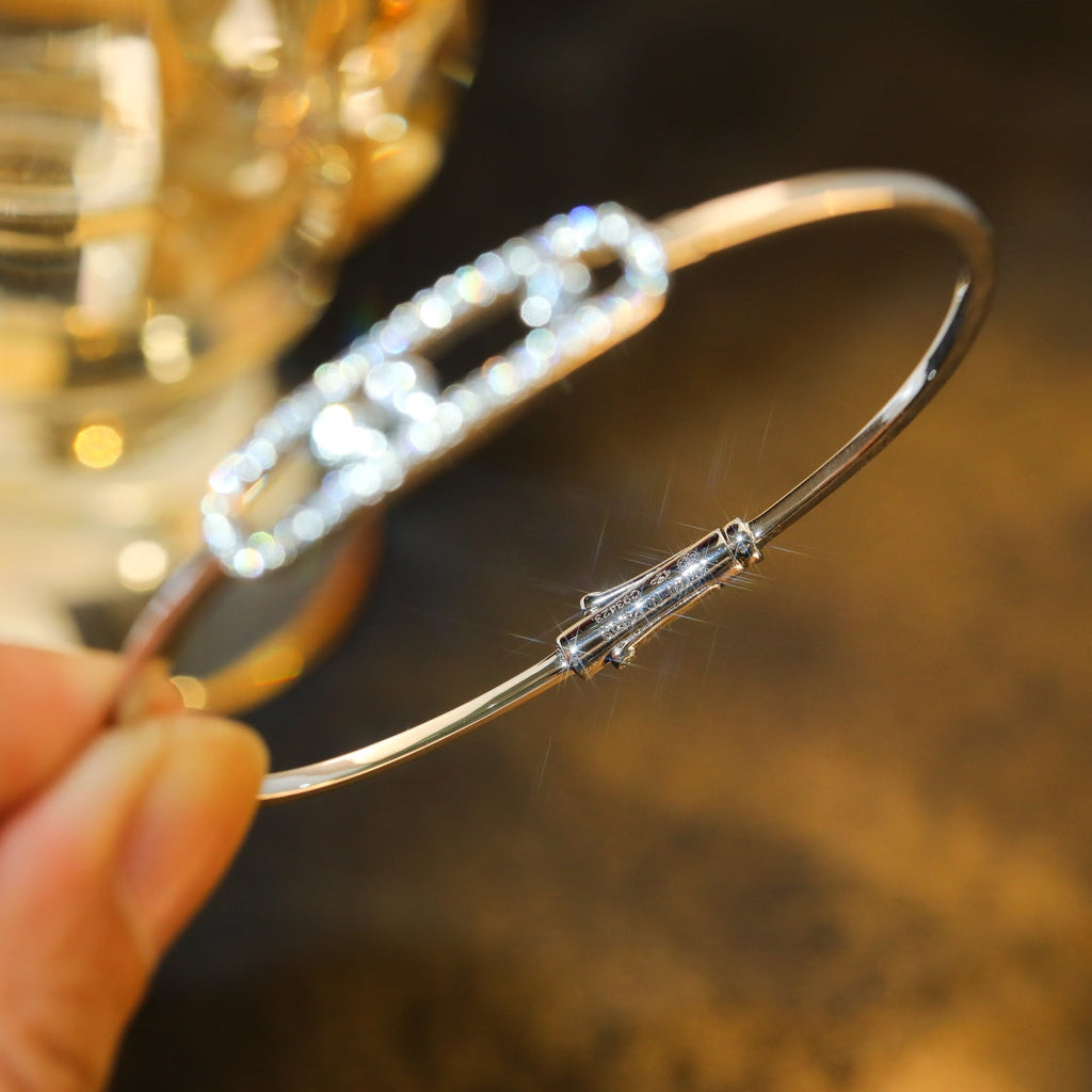 Messika Move Uno Paved Flex Bangle Cubic Zirconia Bracelet