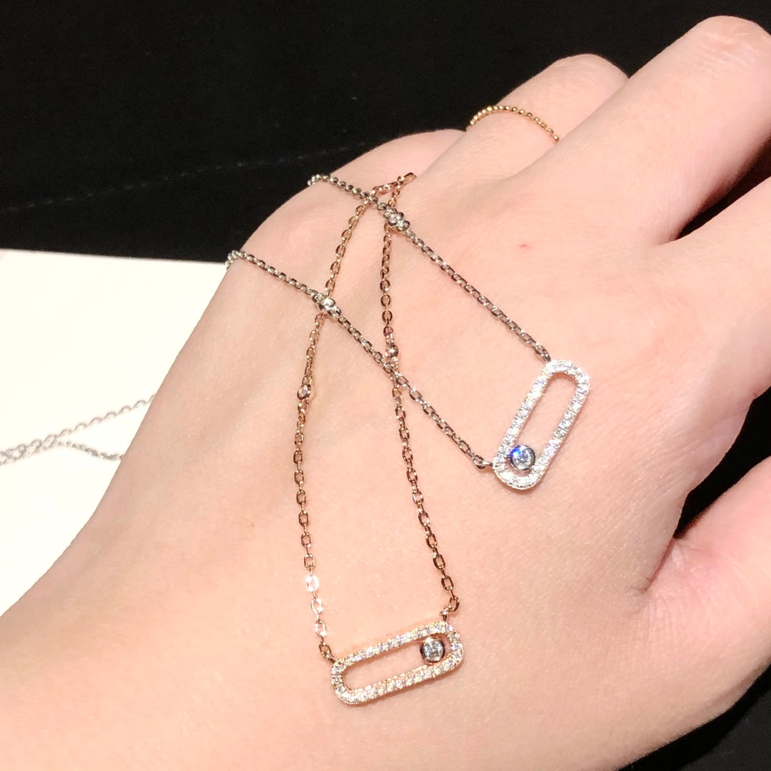 Messika Move Uno Paved Silver Cubic Zirconia Necklace
