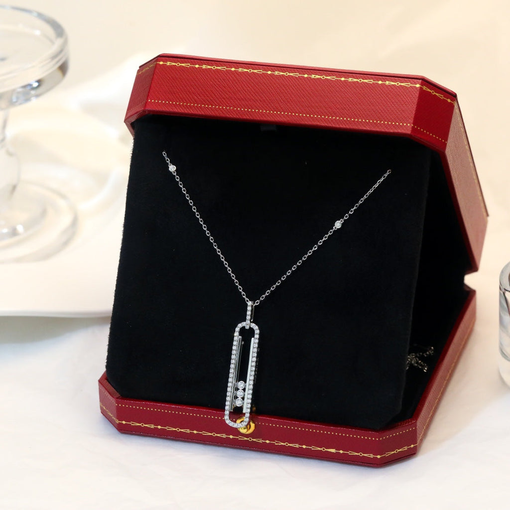 Messika Move 10th PM Silver Cubic Zirconia Necklace