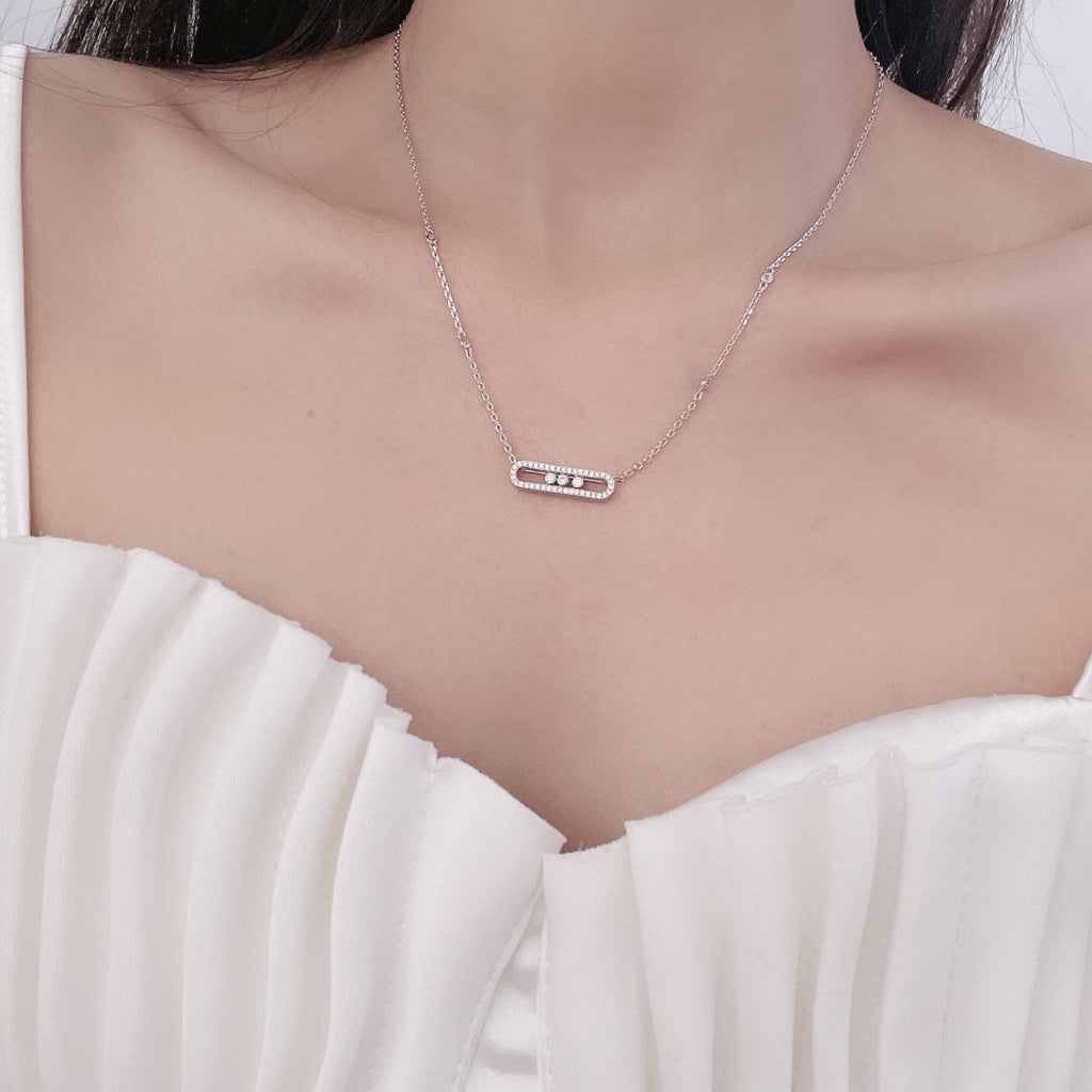 Messika Move Cubic Zirconia Paved Necklace