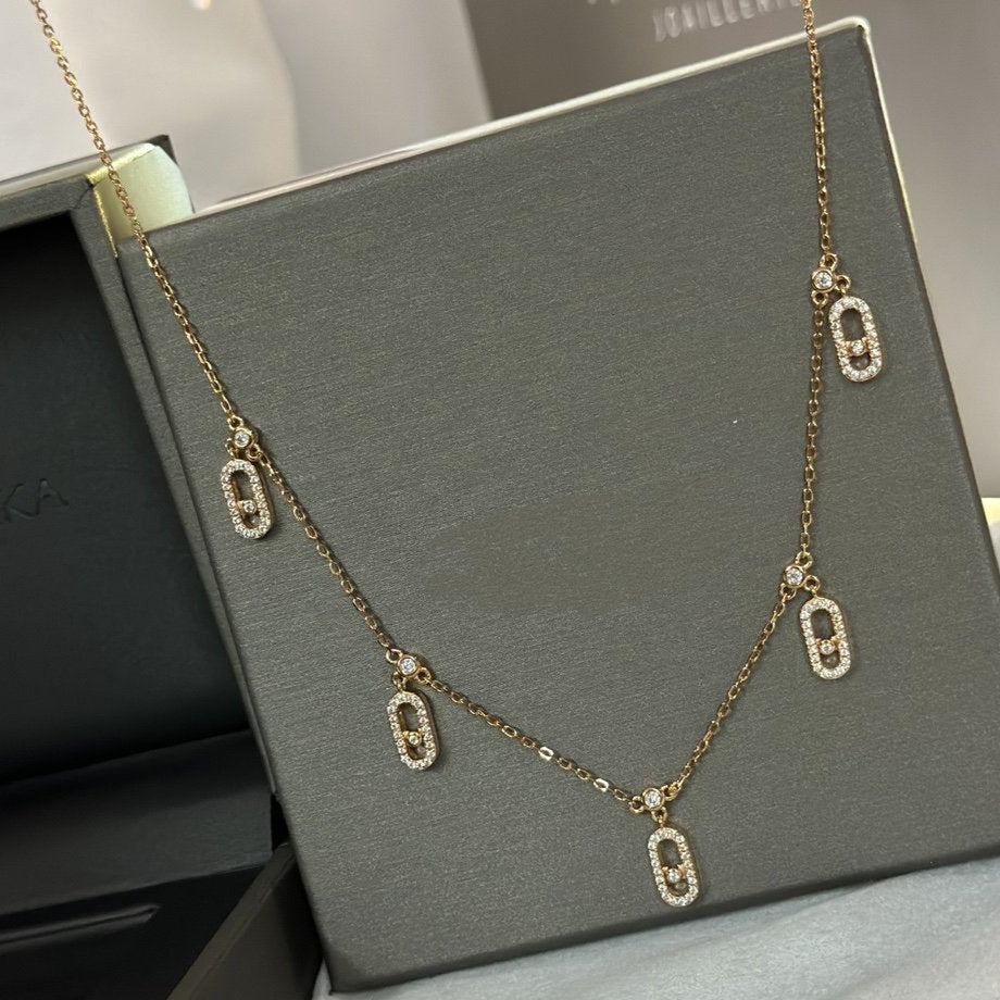 Messika Choker Move Uno Pampille Paved Gold Cubic Zirconia Necklace