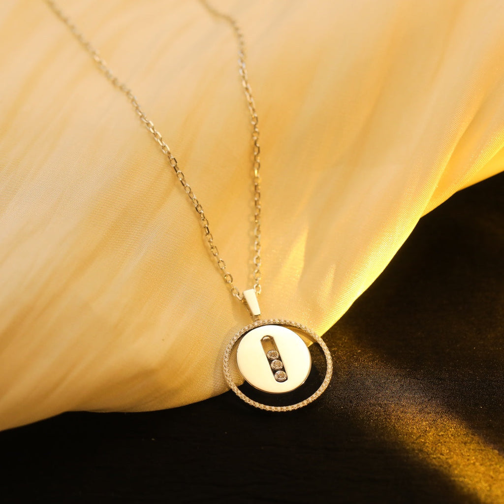 Messika Lucky Move Mm Silver Cubic Zirconia Necklace