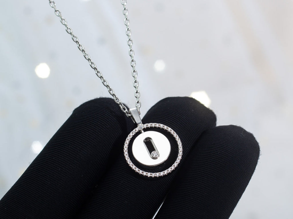 Messika Lucky Move PM Necklace Silver Cubic Zirconia