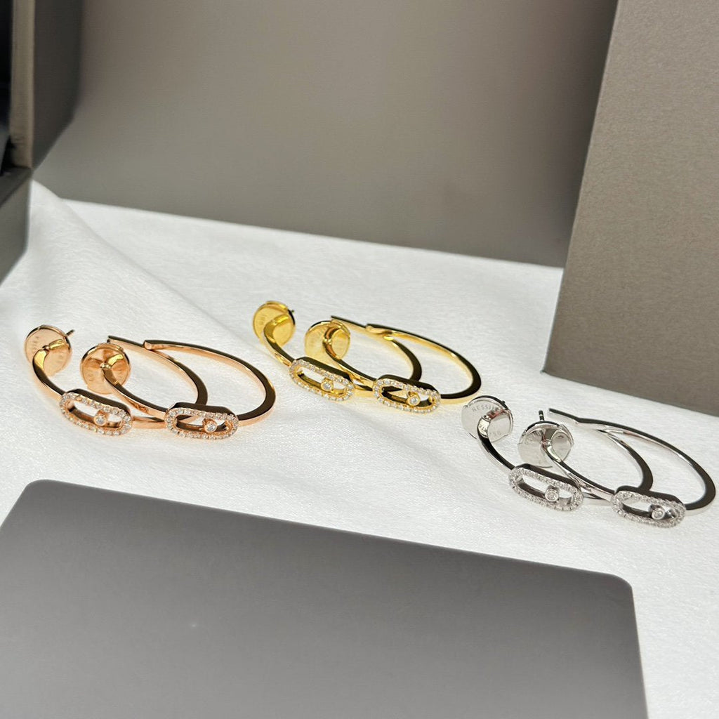 Messika Creoles Move Uno PM Cubic Zirconia Earrings