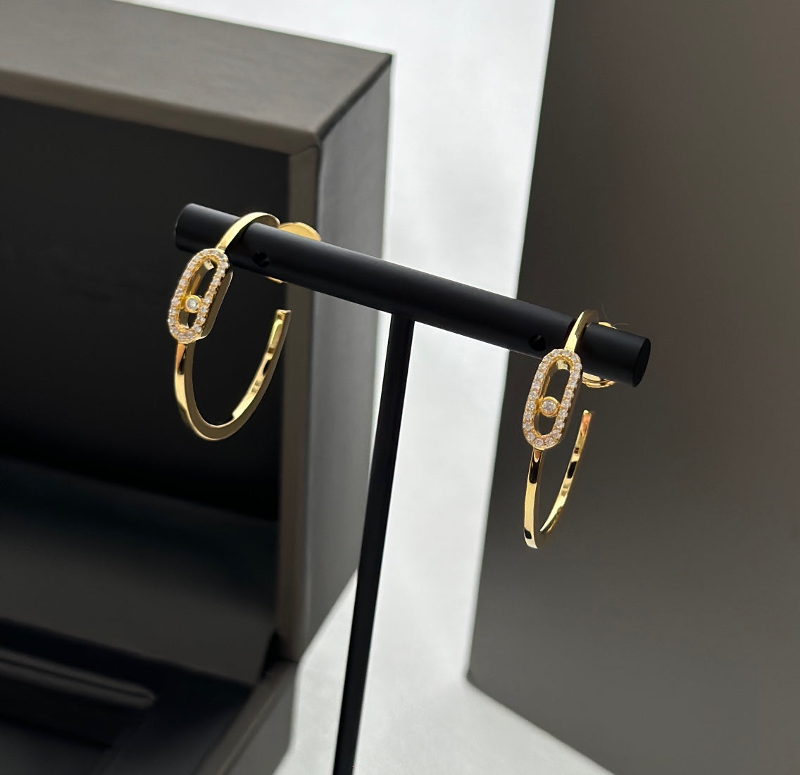 Messika Creoles Move Uno PM Cubic Zirconia Earrings