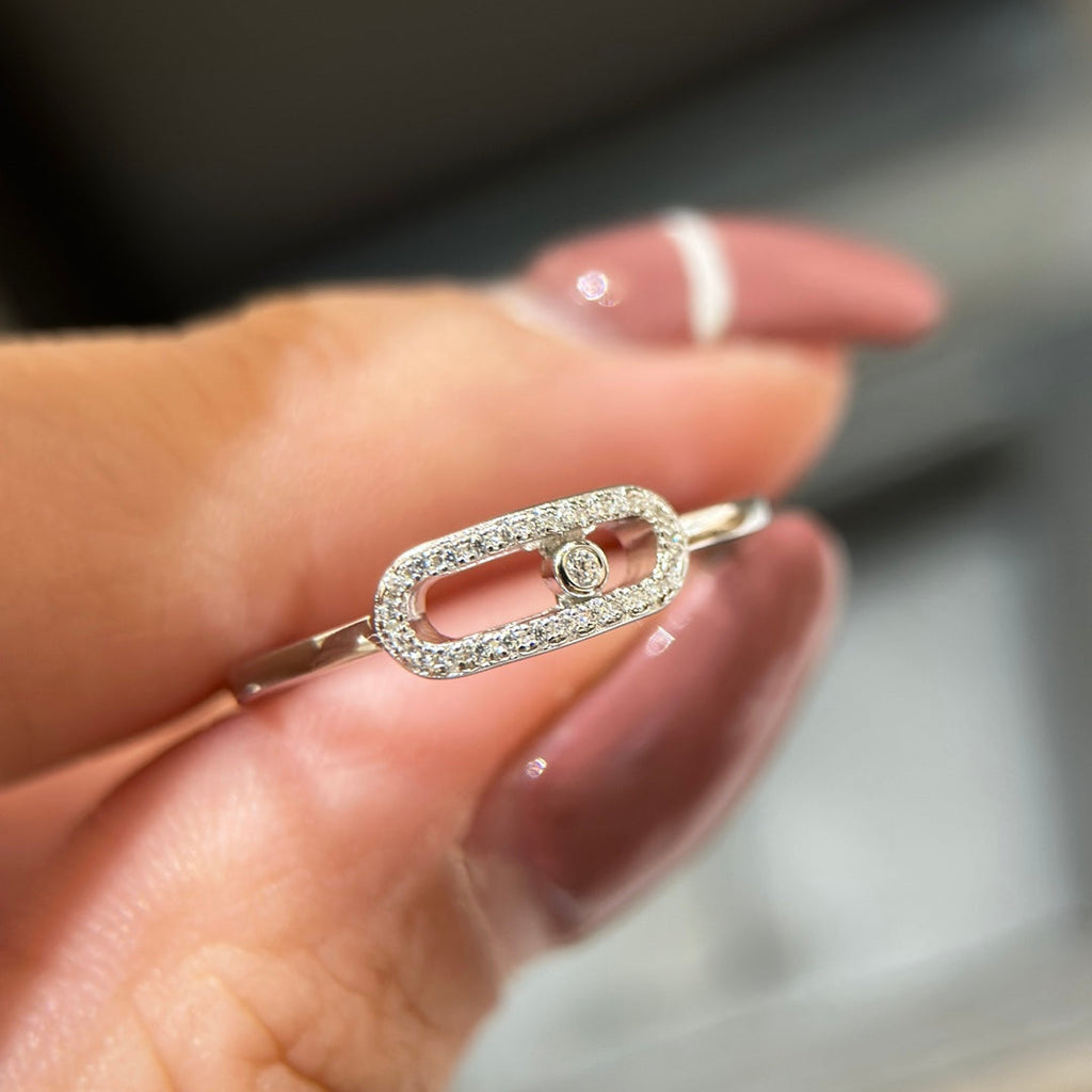 Messika Move Uno Silver Cubic Zirconia Ring