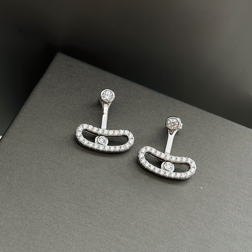 Messika Move Uno Silver Cubic Zirconia Earrings