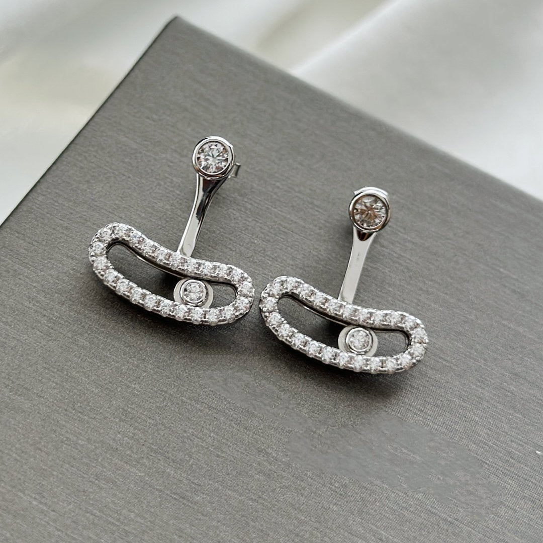 Messika Move Uno Silver Cubic Zirconia Earrings