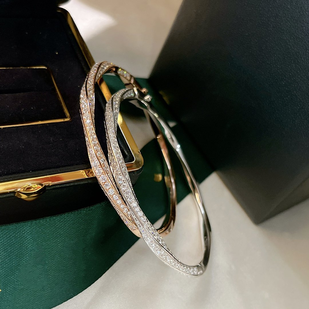 Graff Spiral Paved Cubic Zirconia Bangle Bracelet
