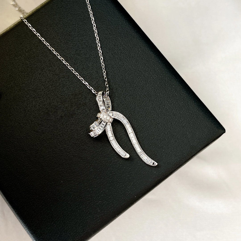 Graff Gra Silver Cubic Zirconia Paved Necklace