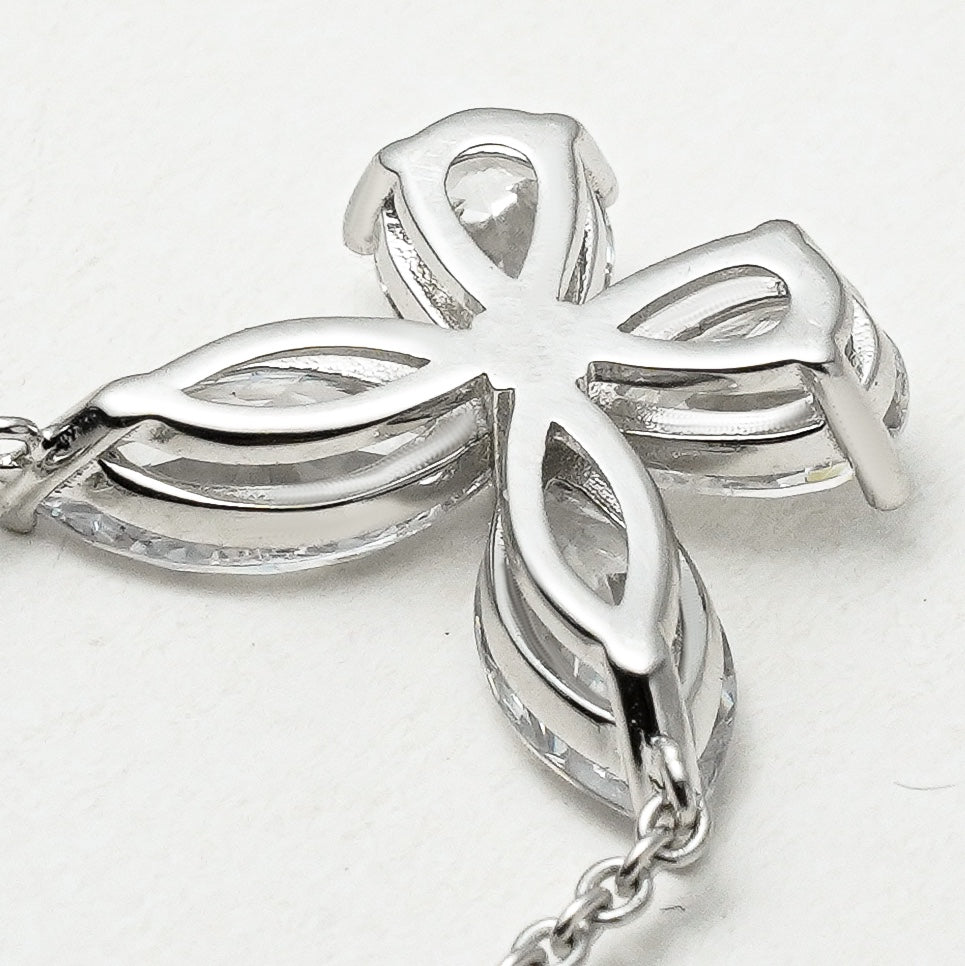 Graff Classic Butterfly Silver Cubic Zirconia Necklace