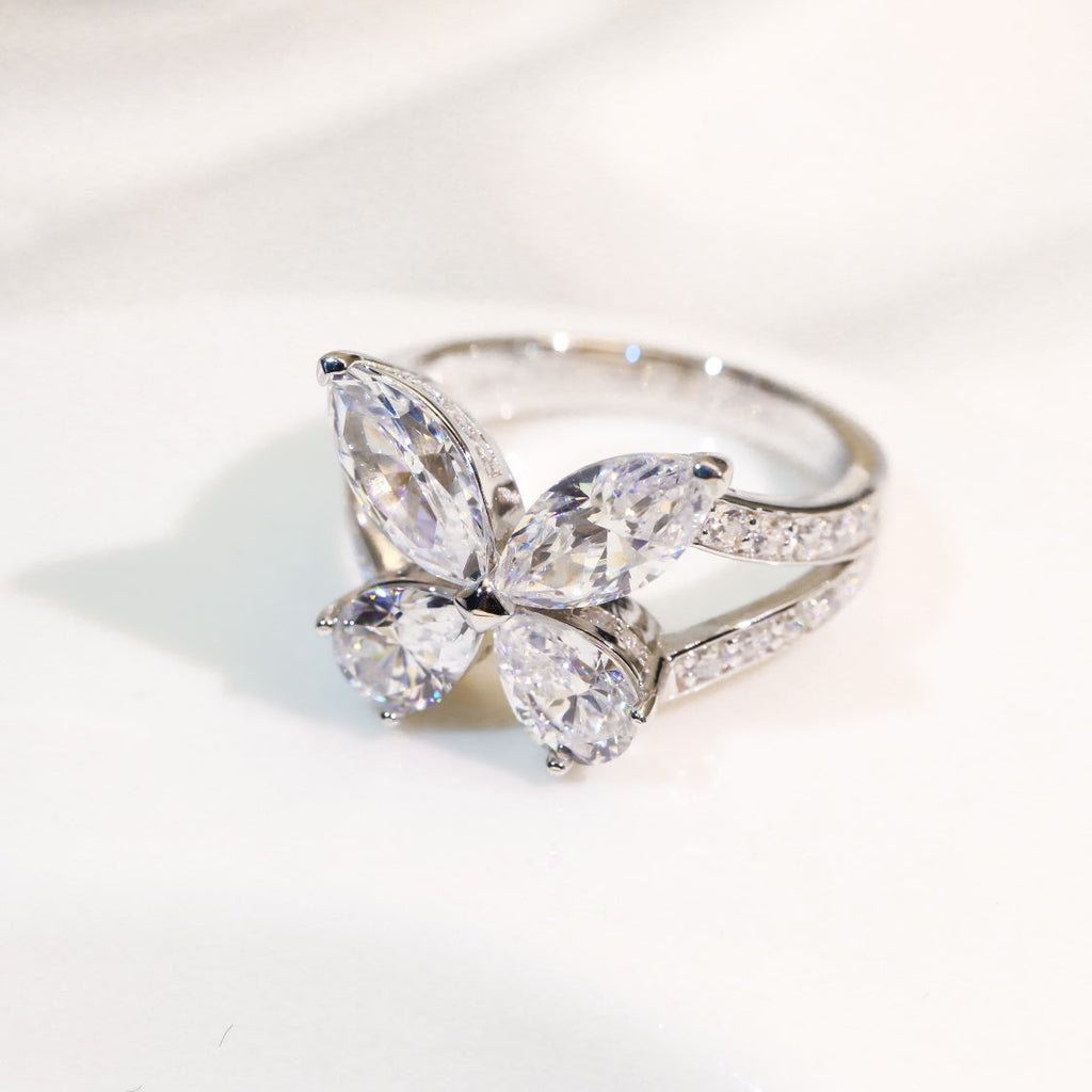 Graff Butterfly Classic Silver Cubic Zirconia Ring