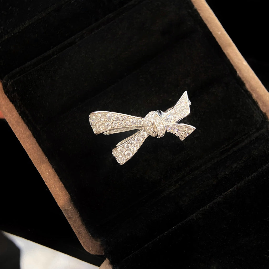 Graff Tildas Bow Silver Cubic Zirconia Ring