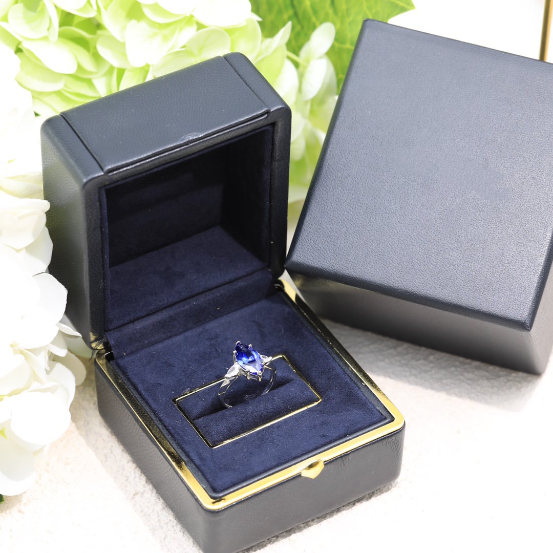 Graff Promise Marquise Cut Blue Cubic Zirconia Engagement Ring