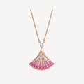 Bvlgari Dream Pink Cubic Zirconia Paved Necklace