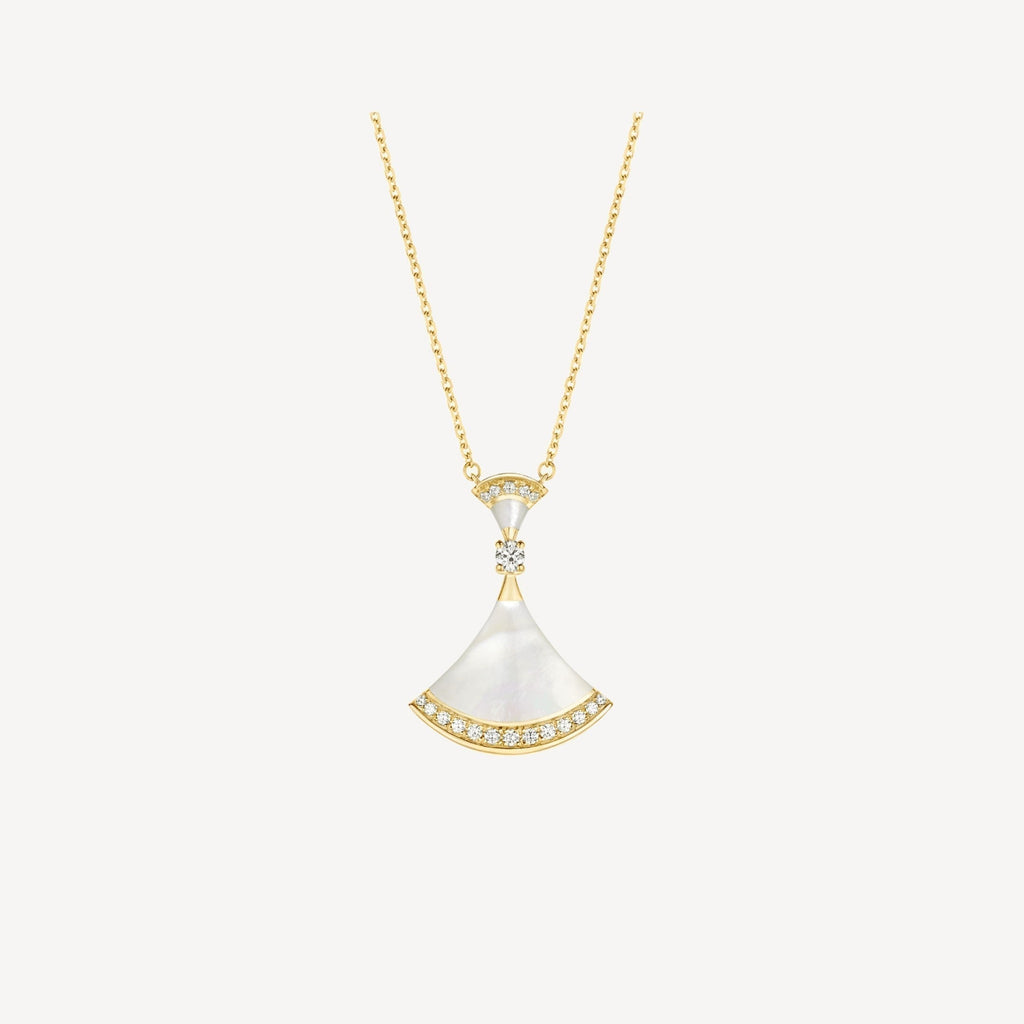 Bvlgari Dream Necklace MOP Gold Cubic Zirconia