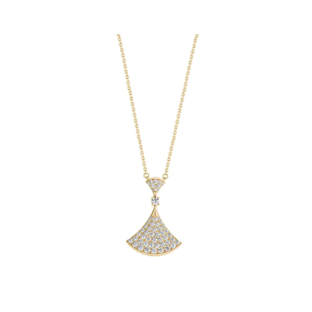 Bvlgari Dream Necklace Gold Full Cubic Zirconia