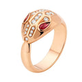 Bvlgari Serpenti Ring Snake Pink Gold Cubic Zirconia