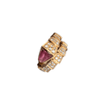 Bvlgari Serpenti Ring Pink Gold Cubic Zirconia Pink