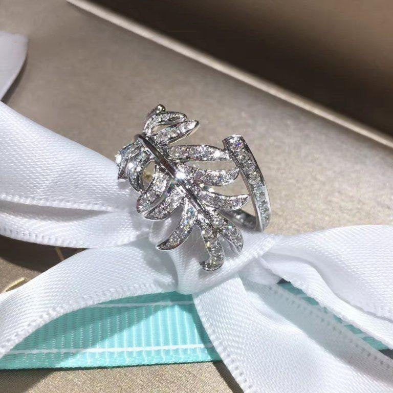 Chanel Plume de Ring Silver Cubic Zirconia