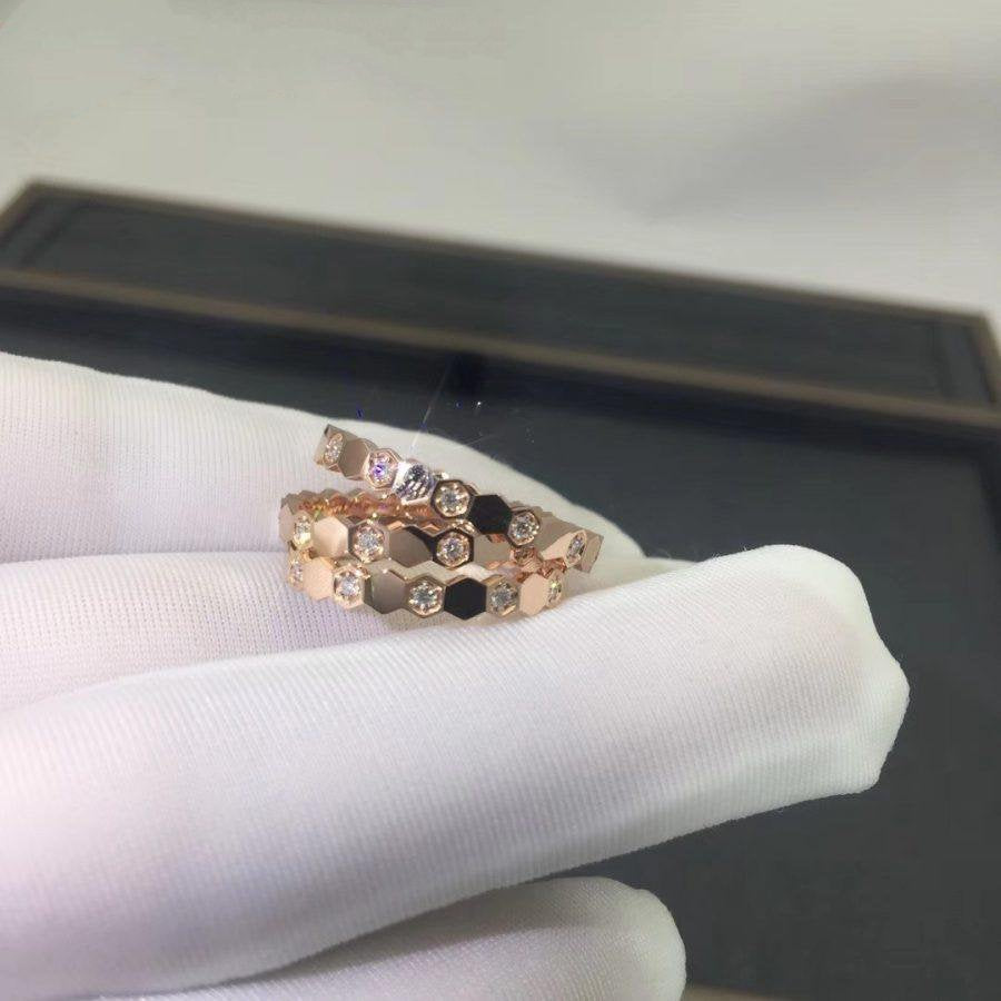 Chaumet Bee Love Ring Pink Gold Cubic Zirconia