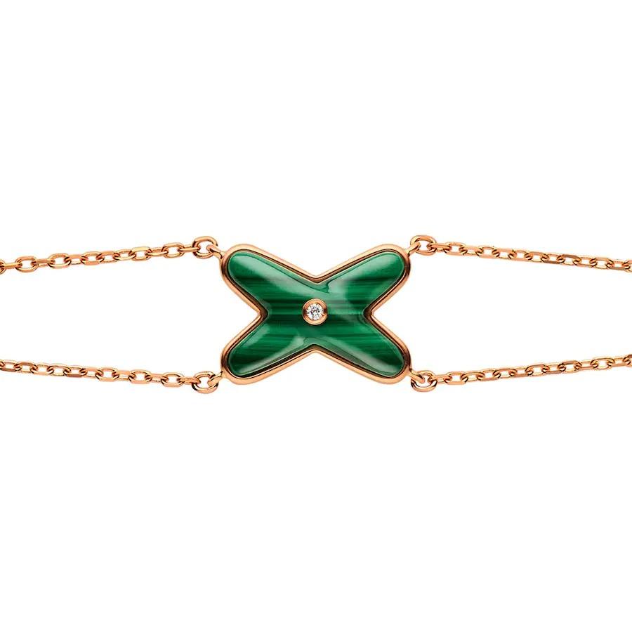 Chaumet Jeux Bracelet Malachite Pink Gold 1 Cubic Zirconia