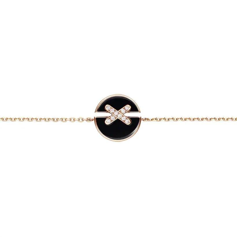 Chaumet Jeux de Bracelet Onyx Pink Gold Cubic Zirconia