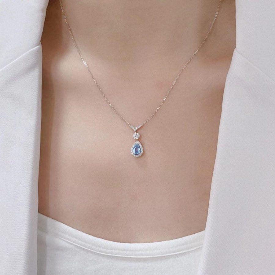 Chaumet Josephine Turquoise Light Silver Cubic Zirconia Necklace