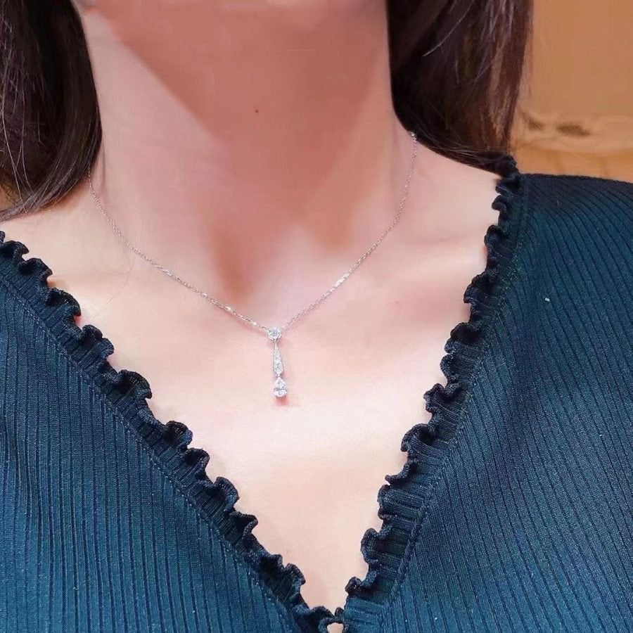 Chaumet Josephine Silver Cubic Zirconia Necklace - Style 1