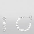 Chaumet Honee Silver Cubic Zirconia Hoop Earrings