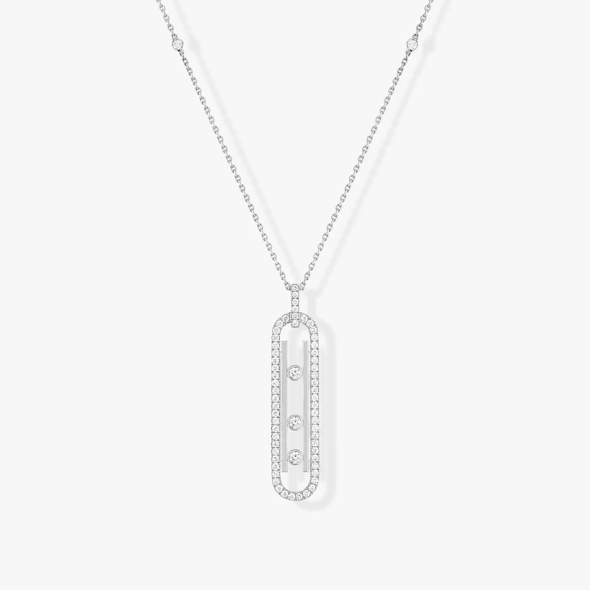 Messika Move 10th PM Silver Cubic Zirconia Necklace