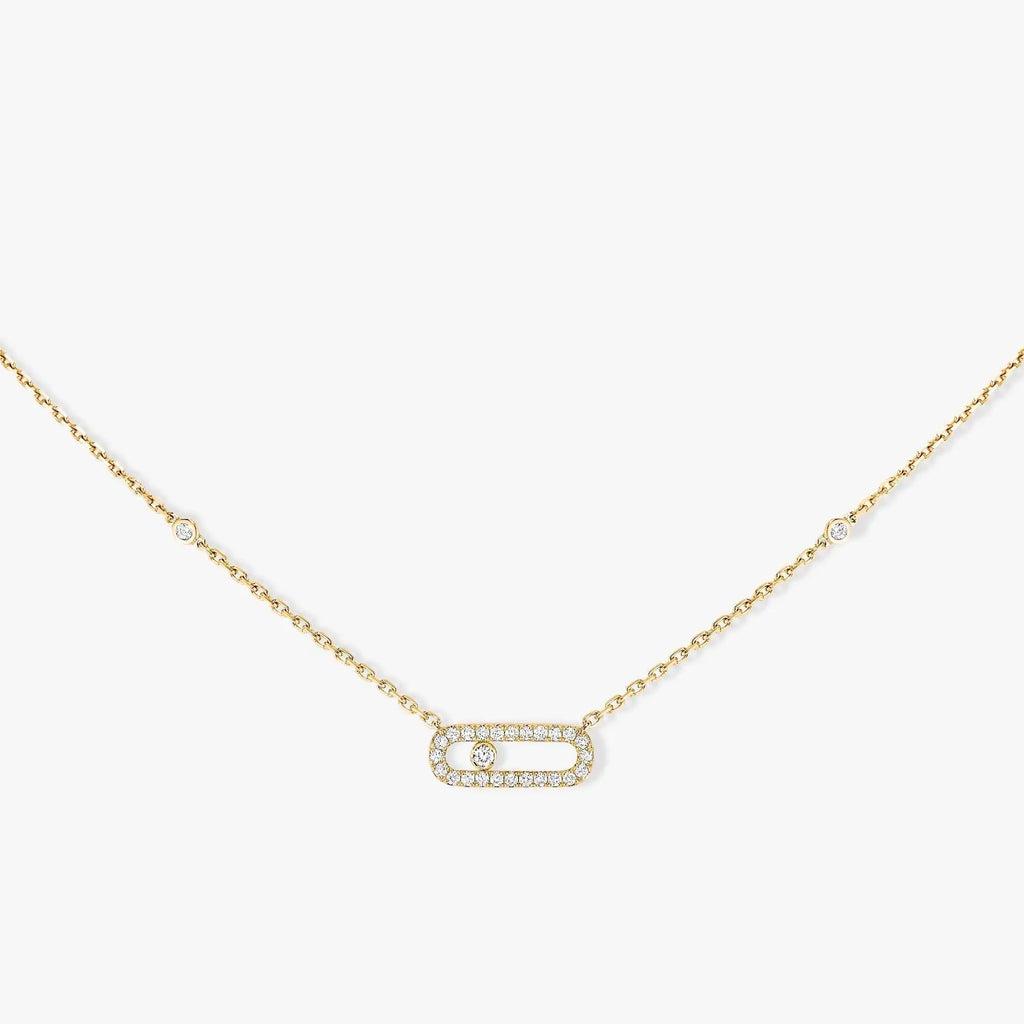 Messika Move Uno Paved Silver Cubic Zirconia Necklace