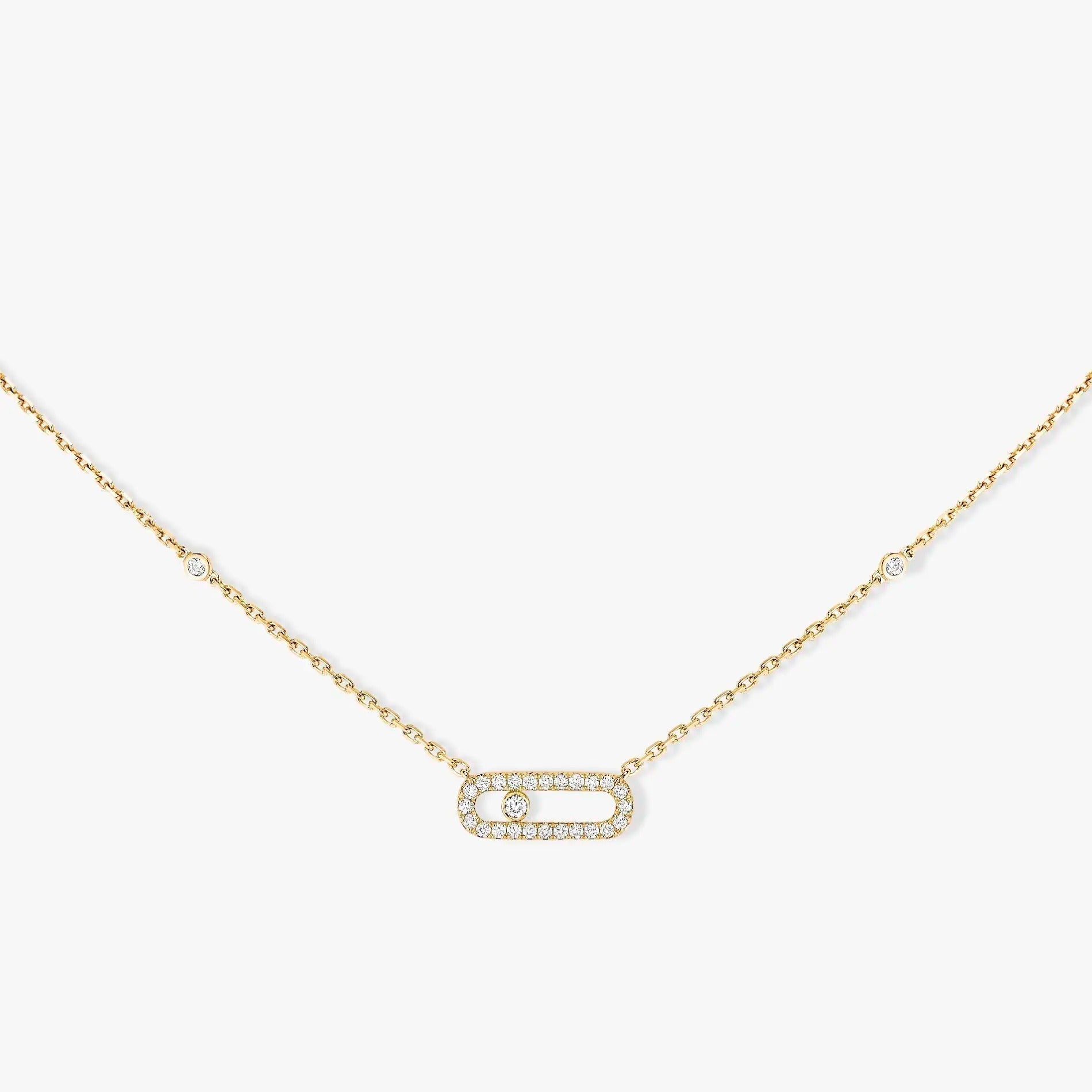 Messika Move Uno Paved Silver Cubic Zirconia Necklace