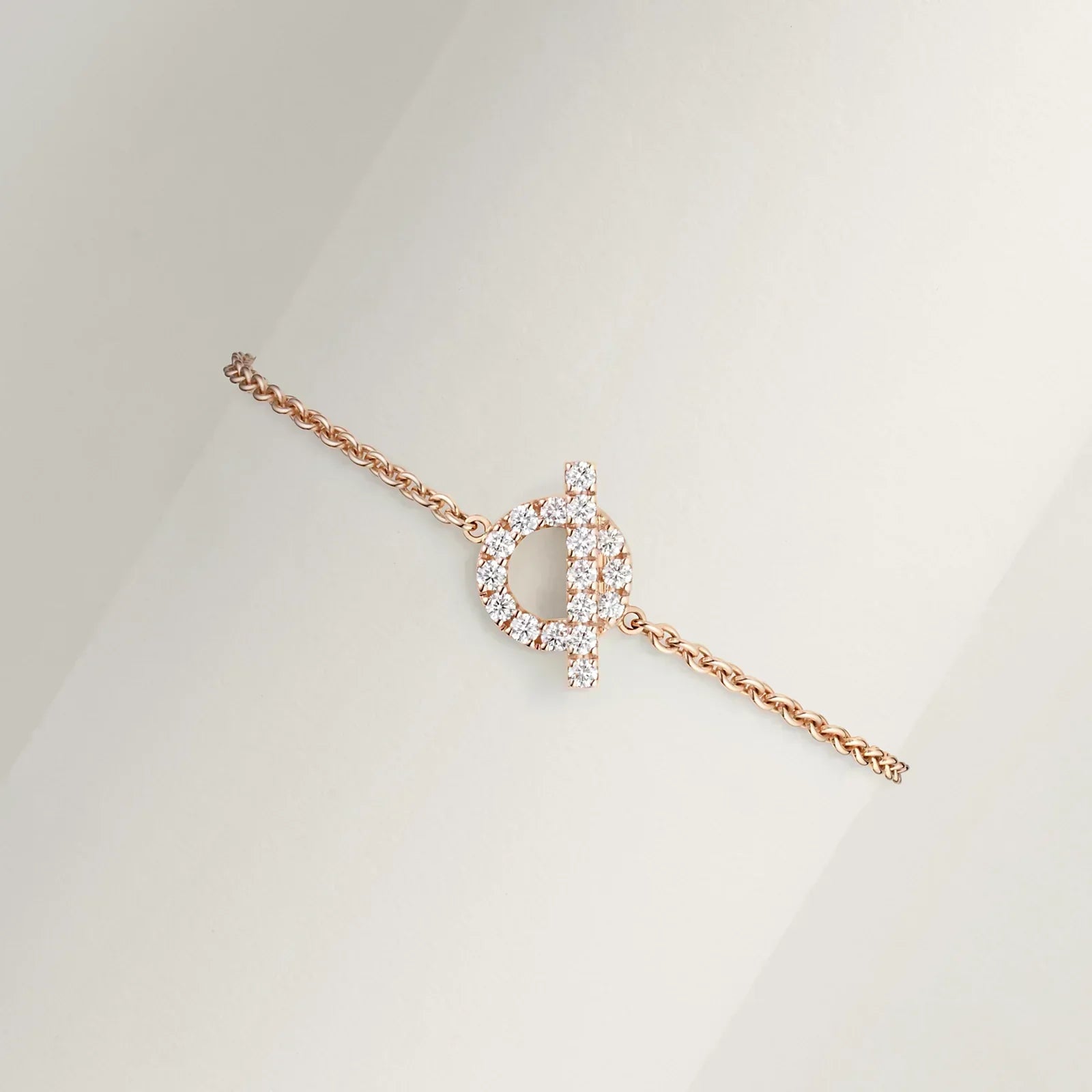 Hermes Finesse Pink Gold Cubic Zirconia Bracelet
