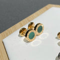 Bvlgari Earrings Cluster Malachite Gold