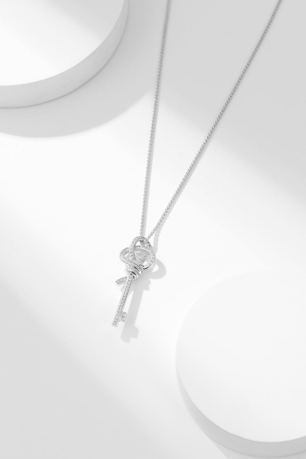 Tiffany Tiffan Key Woven Cubic Zirconia Necklace