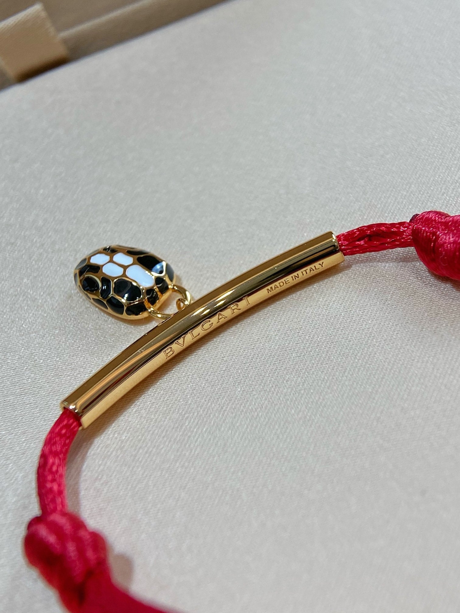 Bvlgari Red Snake Rope Bracelet