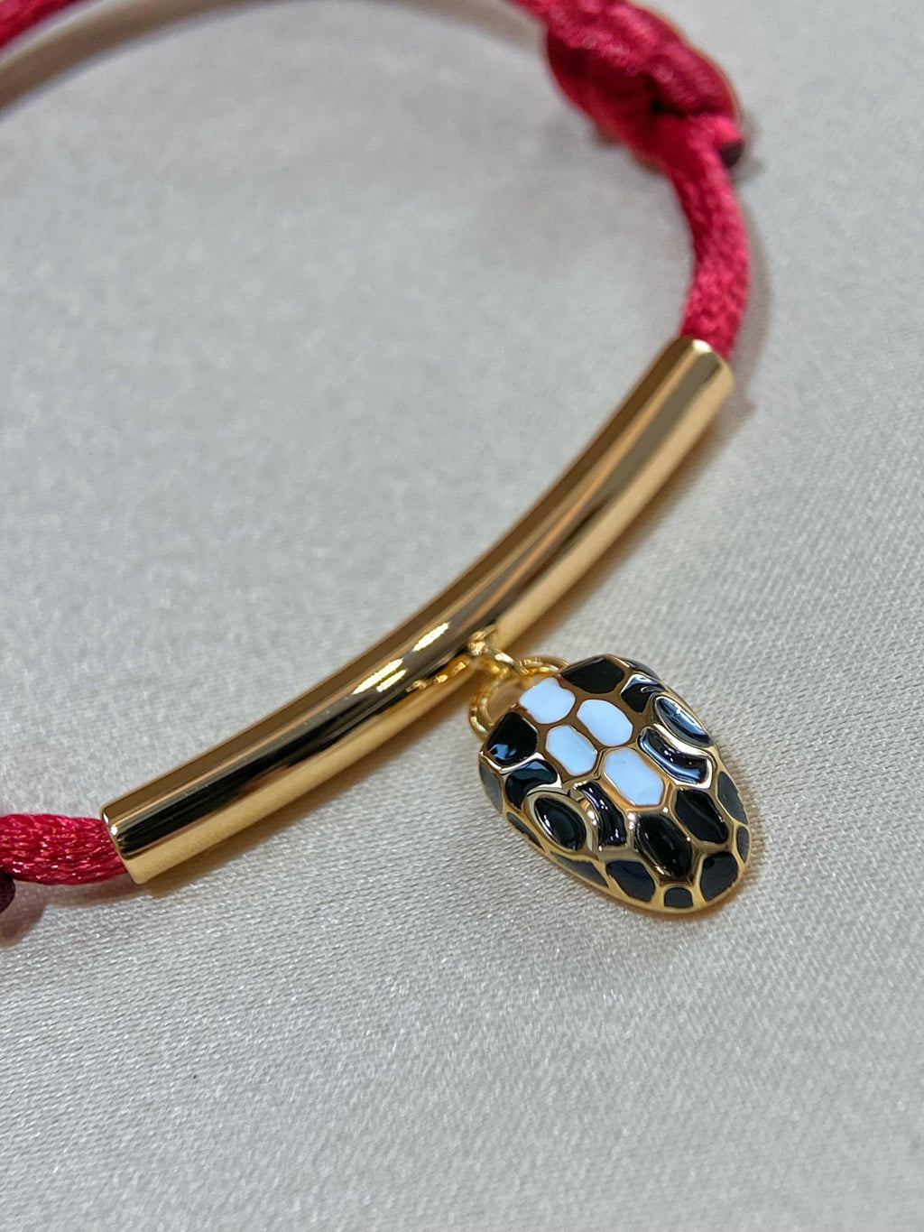 Bvlgari Red Snake Rope Bracelet