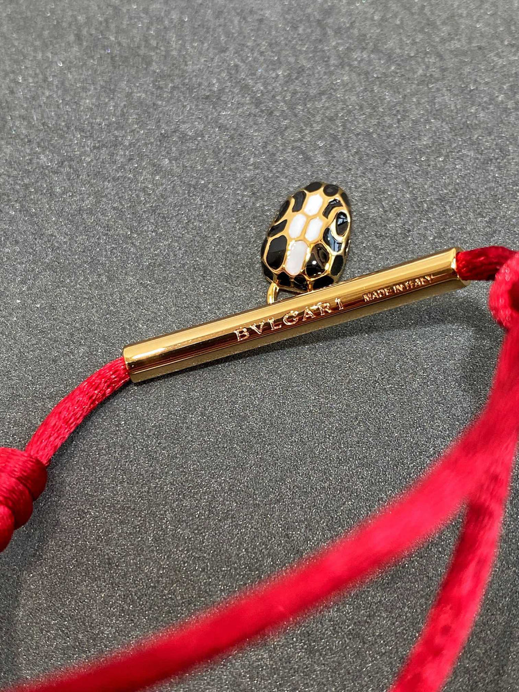 Bvlgari Red Snake Rope Bracelet