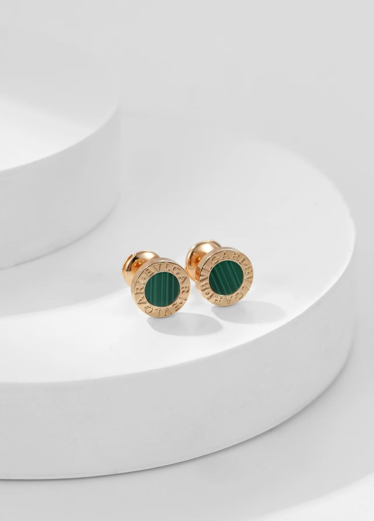 Bvlgari Pink Gold Stud Earrings