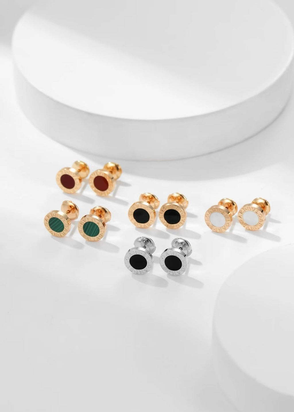 Bvlgari Pink Gold Stud Earrings