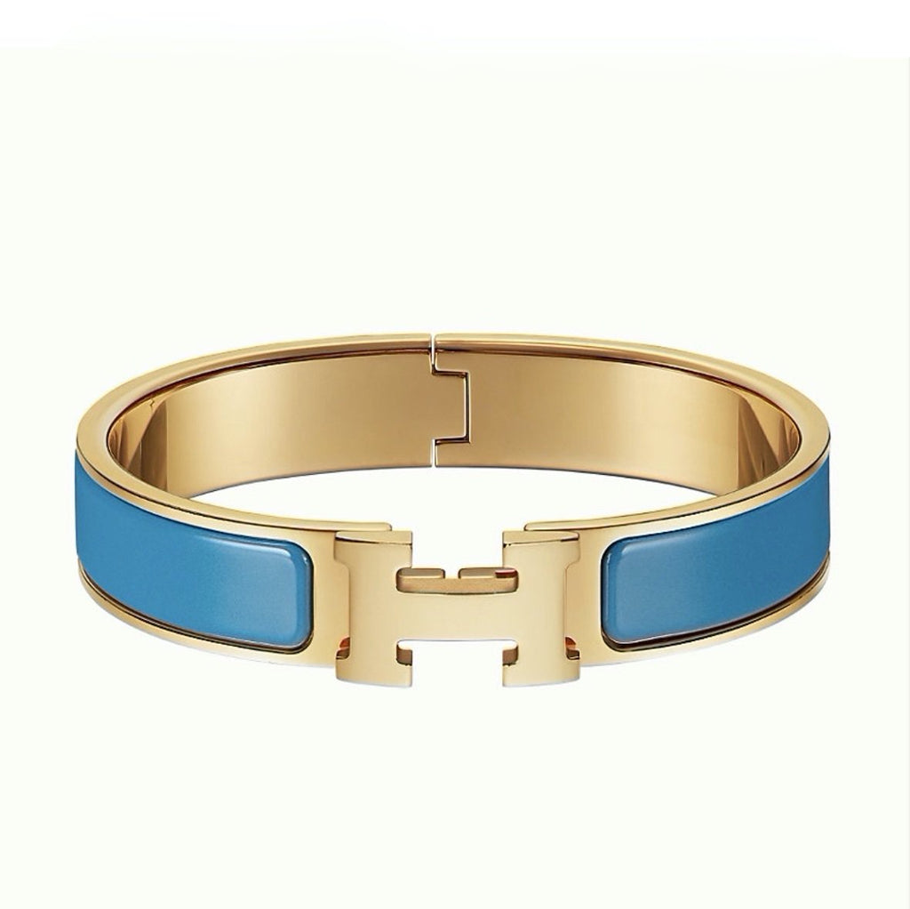 Hermes H Bracelet Turquoise 12MM
