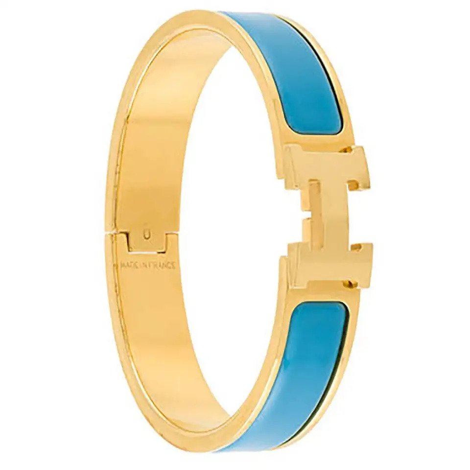 Hermes H Cloud Blue Bracelet